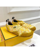 Fendi Flex Sneakers in Yellow Suede and Mesh 2021