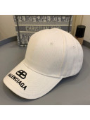 Balenciaga Cotton Baseball Hat White 2021 24