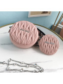 Miu Miu MATELASSÉ Leather Round Shoulder Bag 5BH191 Pink 2021