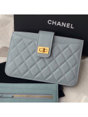 Chanel Aged Calfskin 2.55 Pouch AP0158 Light Blue 2019