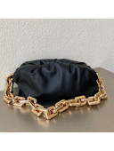 Bottega Veneta The Chain Pouch Bag with Square Ring Chain Strap Black/Gold 2020