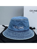 Celine Denim Bucket Hat Blue 2021