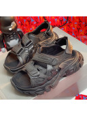 Balenciaga Track Sandal in Neoprene and Rubber Black 2020
