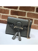 Gucci GG Leather Tassel Mini Bag 449636 Grey 2020