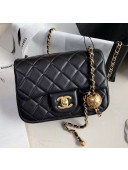Chanel Lambskin & Gold-Tone Metal Flap Bag AS1786 Black 2020