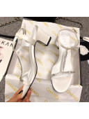 Chanel Satin & Strass Sandals G36122 White 2020