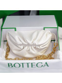 Bottega Veneta The Mini Pouch with Chain Strap Chalk White 2020