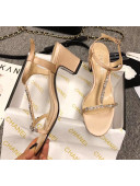 Chanel Satin & Strass Sandals G36122 Beige 2020