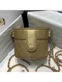 Chanel Metallic Leather Small Clutch with Chain AP1573 Gold 2020