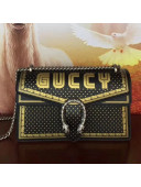 Gucci Calfskin Guccy Dionysus Small Shoulder Bag Black 2018