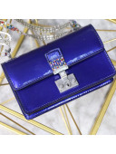 Dior Dioraddict Flap Bag in Metallic Calfskin With Jewelry Belt Strap Blue 2018