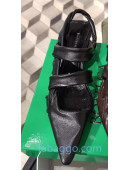 Bottega Veneta Lambskin Twisted Straps Point Sandals 30mm Heel Black 2020