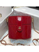 Chanel Patent Calfskin Large Clutch with Chain AP1616 Red 2020