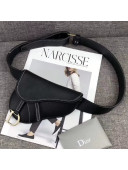 Dior Saddle Belt Bag in Smooth Calfskin Black 2019