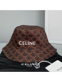 Celine Triomphe Canvas Bucket Hat Brown 2021