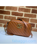 Gucci GG Marmont Matelassé Small Shoulder Bag 447632 Brown 2020