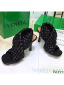 Bottega Veneta BV Board Sandals in ntrecciato Nappa leather 9cm Heel Black 2020