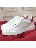 Dolce & Gabbana PORTOFINO Sneakers In Calfskin With Lettering White 2020(For Women and Men)