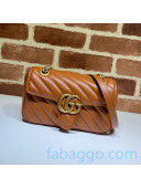 Gucci GG Marmont Matelassé Mini Shoulder Bag 446744 Brown 2020