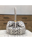 Gabriela Hearst Nina Snakeskin Large Top Handle White/Grey 2019