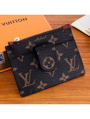 Louis Vuitton Monogram Canvas Porte Cartes Double Zipped Card Holder M66531 Brown 2019
