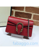 Gucci Dionysus Leather Supreme Super Mini Bag 476432 Red 2020