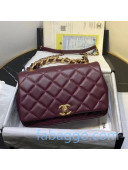 Chanel Quilted Lambskin Medium Flap Bag AS1515 Burgundy 2020