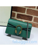 Gucci Dionysus Leather Supreme Super Mini Bag 476432 Green 2020