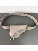 Dior Saddle Belt Bag in Grained Calfskin Grey 2019
