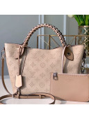 Louis Vuitton Perforated Monogram Calfskin Hina PM Braided Tote Bag M53914 Galet Gray 2019