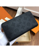 Louis Vuitton Perforated Monogram Calfskin Long Zippy Wallet M58428 Black 2019