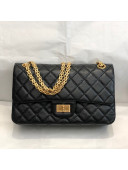Chanel Medium 2.55 Aged Calfskin Classic Flap Bag A37586 Black/Gold 2021