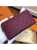 Louis Vuitton Perforated Monogram Calfskin Long Zippy Wallet M58428 Burgundy 2019