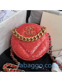 Chanel 19 Sequins Clutch with Chain AP0945 Red 2020