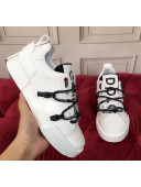 Dolce & Gabbana PORTOFINO Sneakers In Calfskin With Rubber Insert White 2020(For Women and Men)