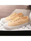 Chanel Vintage Canvas Slip-on Sneakers Yellow 2020