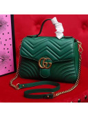 Gucci GG Marmont Small Top Handle Bag 498110 Green 2017
