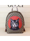 Gucci GG Supreme Cat Print  Backpack 495621 2018