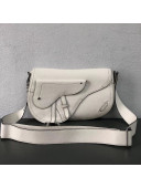 Dior Saddle Shoulder Bag in Calfskin White 2019