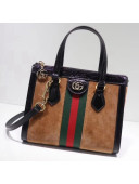 Gucci Suede Ophidia Small GG Tote Bag 547551 Brown 2018