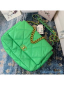 Chanel Quilted Goatskin Chanel 19 Maxi Flap Bag AS1162 Green 2020