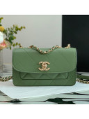 Chanel Quilted Lambskin Small Flap Bag AS2742 Green 2021 