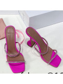 Amina Muaddi Silk Crystal Sandals 9.5cm Pink 2021 33