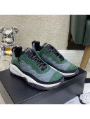 Chanel Fabric & Suede Sneakers G38290 Gray/Green 2021