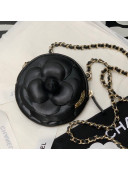 Chanel Camellia Bloom Clutch with Chain AP2121 Black 2021