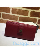 Gucci Leather Continental Wallet 337335 Burgundy 2020