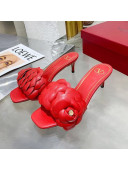Valentino Atelier Shoe 03 Rose Edition Kidskin Heel Slide Sandal 55mm Red 2020