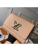 Louis Vuitton Epi Leather Twist MM Shoulder Bag M50282 Beige/Gold 2020
