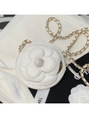 Chanel Camellia Bloom Clutch with Chain AP2121 White 2021