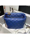Chanel Quilted Leather Large Hobo Bag With Gold-Tone Metal AS1747 Blue 2020
